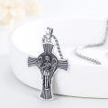 wholesale 925 Sterling Silver Cross Pendant with Angel Design - Religious Jewelry for Men-0-2