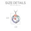 TOUPOP Sterling Silver Crystal Rose Flower Pendant Necklace for Women-0-3