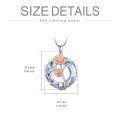 TOUPOP Sterling Silver Crystal Rose Flower Pendant Necklace for Women-0-3