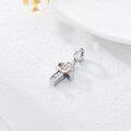 wholesale 925 Sterling Silver Rose Gold Heart Cross Urn Dangle Charms for Women -0-2