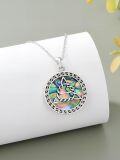 wholesale 925 Sterling Silver Abalone Shell Celtic Knot Pendant Necklace s for Women-0-1