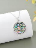 wholesale 925 Sterling Silver Abalone Shell Celtic Knot Pendant Necklace s for Women-0-1