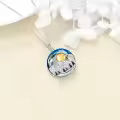 TOUPOP Sterling Silver & Stone Mountain Sun Necklace for Women-0-5