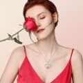 TOUPOP Sterling Silver Rose Infinity Heart Pendant Necklace For Women Girls Gifts-0-2