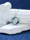 TOUPOP Sterling Silver Blue Crystal Aircraft Necklace Jewelry For Women-0-3