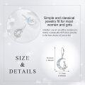 wholesale 925 Sterling Silver Crescent Moon & Cat Drop Earrings for Women Girls Gifts-0-5