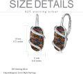 wholesale 925 Sterling Silver Black Opal Drop Earrings – Stylish Wraparound Dangle Lever Back for Women-0-4