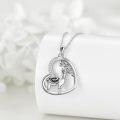 wholesale 925 Sterling Silver Alpaca Pendant Necklace for Women Girls Gifts Jewelry 43cm Chain Length-0-2