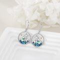 wholesale 925 Sterling Silver Abalone Shell Cross Mountain Dangle Earrings for Nature Lovers-0-2