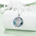 wholesale 925 Sterling Silver Blue Crystal Tree of Life Pendant Necklace for Women Christmas s-0-1