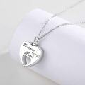 wholesale 925 Sterling Silver Forever in My Heart Keepsake Pendant with Chain and Funnel - 3D Engraved Love Symbol Charm Necklace for Women/Men (Memorial Jewelry/Urns/Ashes Holder/Cremation/Pet Loss/Gifts)-0-2