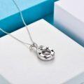 wholesale 925 Sterling Silver Rainbow Crystal Cat Pendant Necklace s for Women-0-2