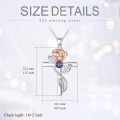 wholesale 925 Sterling Silver Cross Pendant With Red Gemstone And Lily Design-0-23