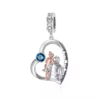 wholesale 925 Sterling Silver Family Love Charm Bracelet for Daughter Mother Lover - Birthday Valentine's Day Gifts-05-09-September