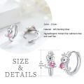 wholesale 925 Sterling Silver Cloud Opal Raindrop Zircon Hoop Earrings White Gold Plated-0-5