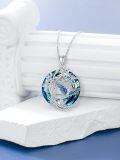 TOUPOP Sterling Silver Crystal Phoenix Necklace Pendant Jewelry-0-1