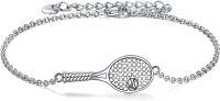 wholesale 925 Sterling Silver Tennis Racket Bracelet for Women Men Sports Lover Gifts-Tennis Bracelet