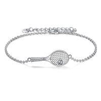 wholesale 925 Sterling Silver Tennis Racket Bracelet for Women Men Sports Lover Gifts-Tennis Bracelet