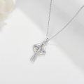 wholesale 925 Sterling Silver Cross Pendant with Opal Stones - Celtic Knot Design Necklace s for Women (Christmas)-0-2
