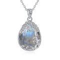 wholesale 925 Sterling Silver Filigree Teardrop Pendant Necklace for Women-0-6