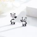 wholesale 925 Sterling Silver Panda Bear Stud Earrings for Women Girls Kids Cute Cartoon -0-2