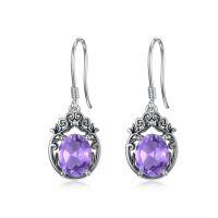 wholesale 925 Sterling Silver Amethyst Earrings-Amethyst