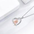 wholesale 925 Sterling Silver I Love You Forever Dog Pendant Necklaces Gift for Women-0-4
