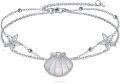 wholesale 925 Sterling Silver Opal Seashell & Starfish Charm Bracelet - Delicate Adjustable Ocean Inspired Jewelry for Women-0-0