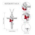 wholesale 925 Sterling Silver Butterfly Cross Keepsake Pendant Urn Necklace with Funnel Set-0-25