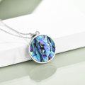 wholesale 925 Sterling Silver Abalone Shell Moon Phases Black Cat Pendant Necklace for Women - Tree of Life Design Gifts for Cat Lovers-0-4