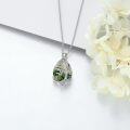 wholesale 925 Sterling Silver Green Moss Agate Tree of Life Pendant Necklace s for Women-0-2