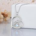wholesale 925 Sterling Silver Heart Angel Moonstone Pendant Necklace for Women Girls Mothers Day Gift-0-4
