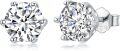 wholesale 1 Carat Crown Moissanite Stud Earrings 14K Gold Plated S925 Sterling Silver Moissanite Diamond Earrings Stud 1ct D Color VVS1 Clarity Round Moissanite Studs for Women Men-0-0