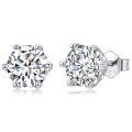 wholesale 1 Carat Crown Moissanite Stud Earrings 14K Gold Plated S925 Sterling Silver Moissanite Diamond Earrings Stud 1ct D Color VVS1 Clarity Round Moissanite Studs for Women Men-0-0