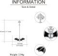 wholesale 925 Sterling Silver Black Bat Cross Drop Earrings Gothic s for Her-0-4