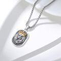 wholesale 925 Sterling Silver Crowned Lion Head Pendant Necklace for Men & Women - Animal -0-1
