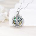 wholesale 925 Sterling Silver Athena Owl Shield Pendant Necklace for Women Greek Mythology -0-1