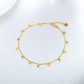 wholesale 18K Gold Shell Charm Ankle Anklet for Women - Adjustable Size s-0-3