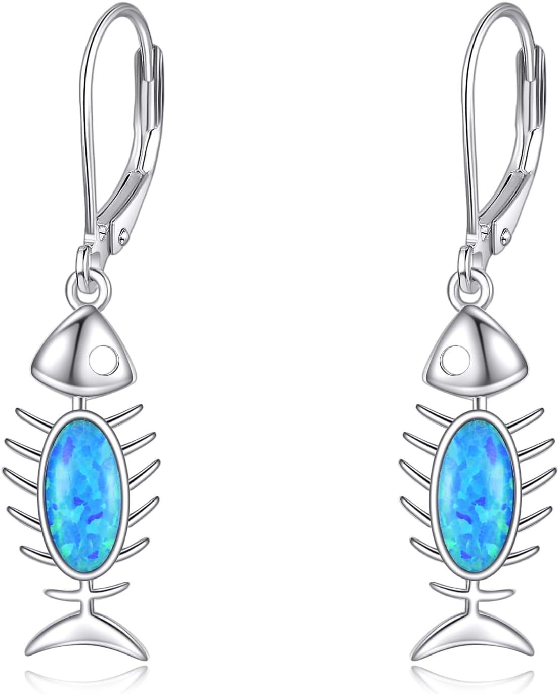 Sterling Silver Moonstone Bee Cow Dragonfly Earrings Animal Jewelry Gift-Dangle