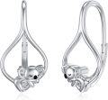 wholesale 925 Sterling Silver Koala Bear Leverback Dangle Drop Earrings for Girls & Teenagers Gift Ideas-0-0