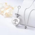 TOUPOP Sterling Silver Tree Of Life Urn Necklace For Ashes Memorial Keepsake-0-1