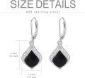 wholesale 925 Sterling Silver Teardrop White Opal Dangle Earrings for Women-0-28