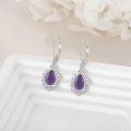 wholesale Sterling Silver Moonstone Lapis Lazuli Larimar Pink Opal Peridot Amethyst Earrings-0-10