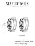 wholesale 925 Sterling Silver Hoop Earrings White Gold Plated Black Enamel Arrow Design-0-2