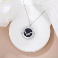 wholesale 925 Sterling Silver Round Zodiac Signs Constellation Pendant Necklaces with Cubic Zirconia Stones for Women and Girls (Taurus)-0-3