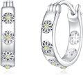 wholesale 925 Sterling Silver Floral Hoop Earrings - Dainty Daisy Design for Women Girls Gift Set-0-0