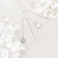 wholesale 925 Sterling Silver Daisy Flower Moonstone Drop Earrings-0-7