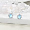 wholesale 925 Sterling Silver Moonstone Zircon Swirl Design Drop Earrings White Gold Plated For Women-0-2