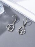 TOUPOP Sterling Silver Cat Dangle Earrings Hypoallergenic Animal Jewelry Gifts-0-4