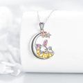 wholesale 925 Sterling Silver Moon Rabbit Necklace With Stars-0-4